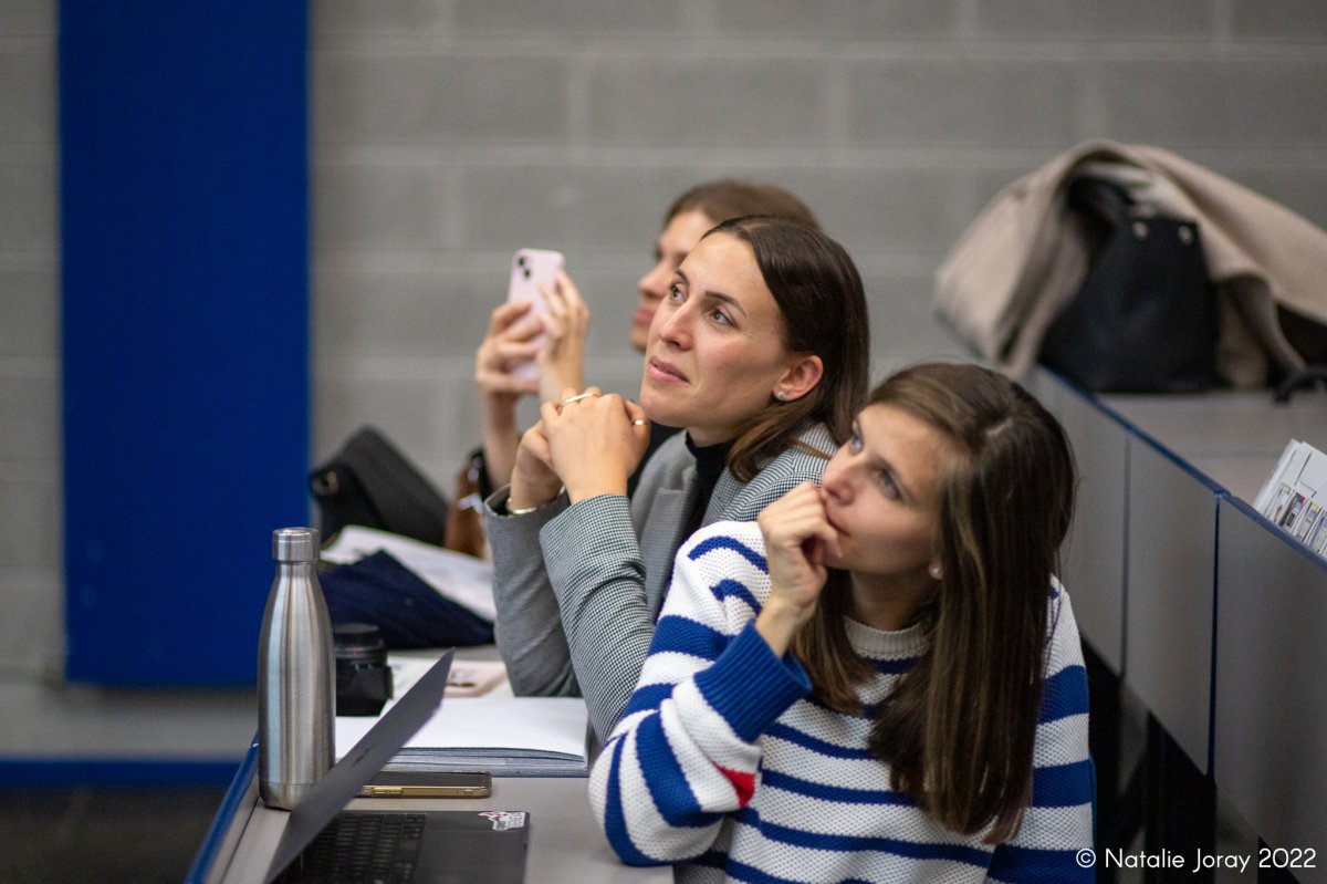 Lisa and Julia Dallest, Executive Director of Open Geneva at the Sustainable Finance Hack 2022