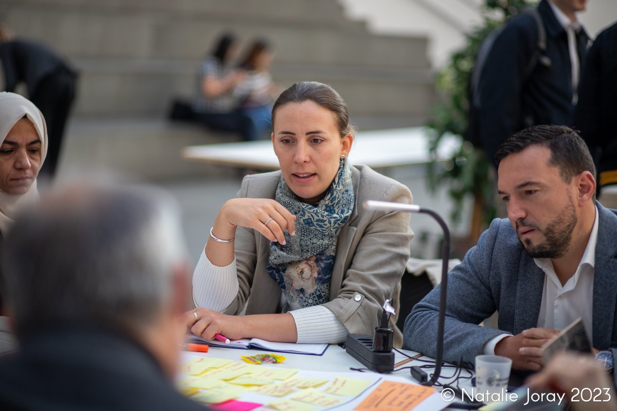 Lisa at the Sustainable Finance Hack 2023
